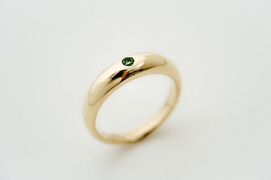 Grüner Brillant für Ring ELISE